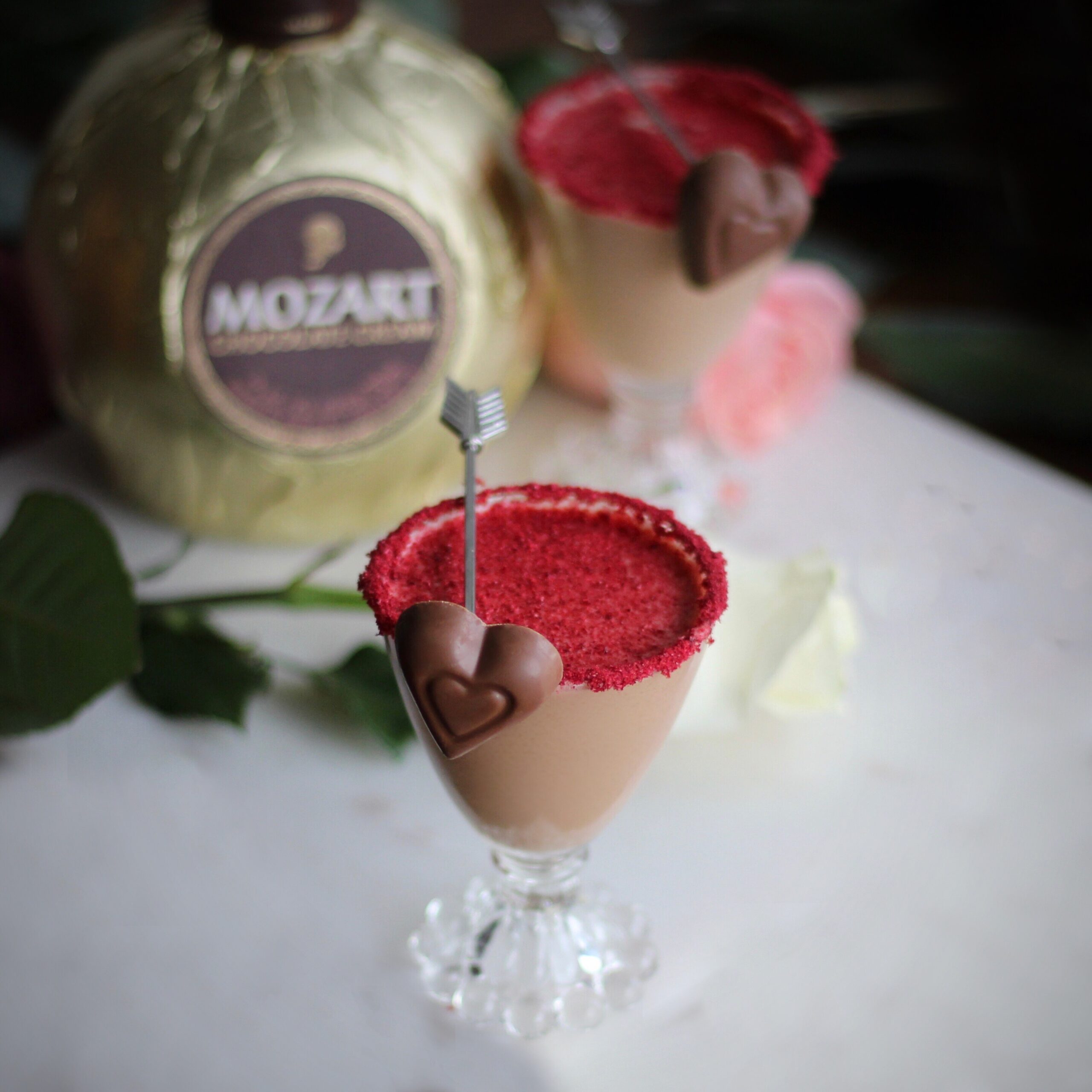 Mozart Chocolate Liqueur and SpiritedLA Valentine's Day Cocktail recipe