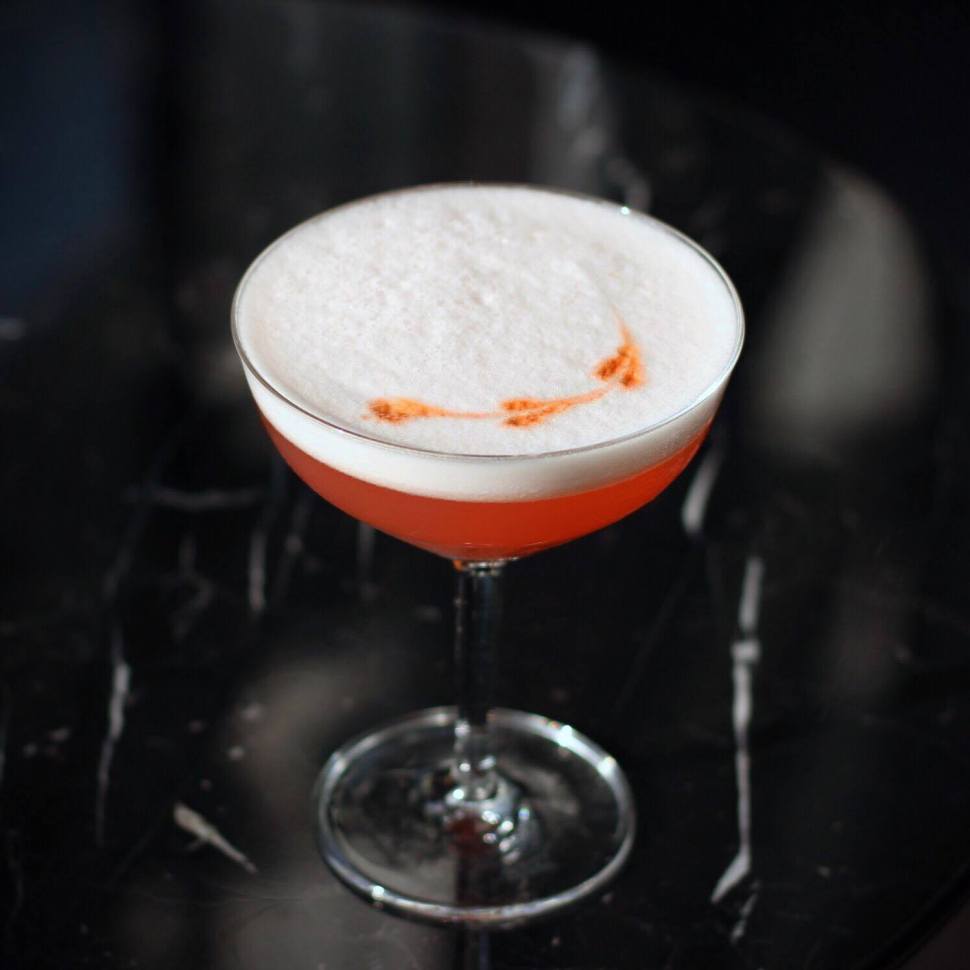 A foam-topped cocktail at Paley in LA.